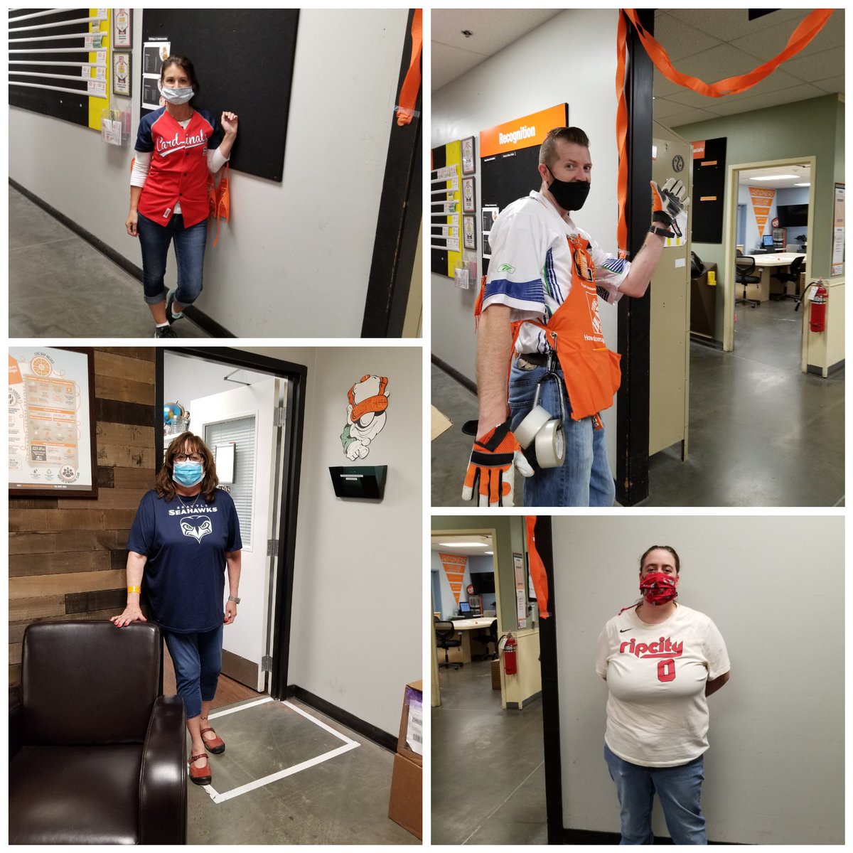 Christine, Evan, Patty, and Tenley showing their team spirit with sports jerseys! #D274SpiritWeek! #Team4026 #wehavespirityeswedo <a href="/Bselch/">Brianna Selch</a> @CumminsLucas @Kara_4026 <a href="/gcarter2741/">Carter Geoff</a> <a href="/kyle_mckinnon12/">🅺🆈🅻🅴 🅼🅲🅺🅸🅽🅽🅾🅽</a> <a href="/SummerB_THD4026/">Summer Burton</a> @AnthonyPHD4026 <a href="/semke_t/">Thomas Semke</a> <a href="/DavidG_THD/">David Gutierrez</a>