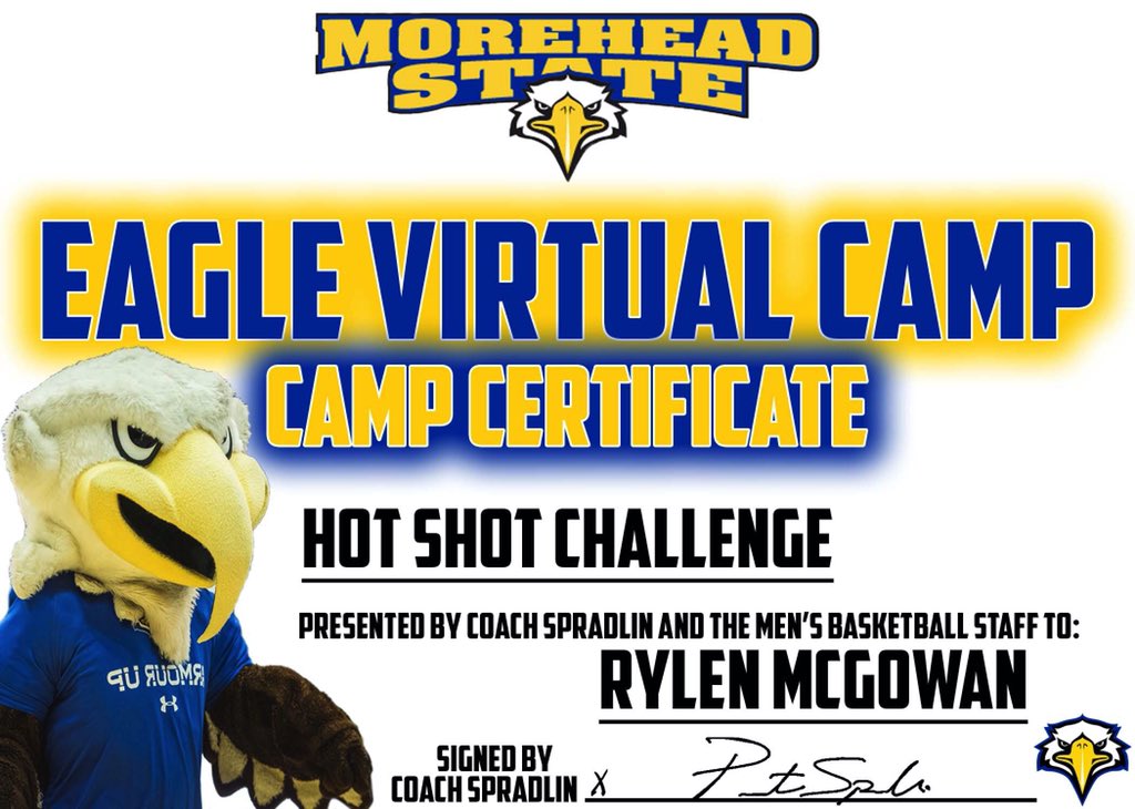 MSUEaglesMBB's tweet image. Our final day of virtual camp included tons of challenges! Here are a few of those winners along with the Camper(s) of the Day! 🦅🏀

Bank Shot Challenge: Rylen McGowan
Hot Shot Challenge: Rylen McGowan
ATW Challenge: Cooper Trauger
Camper(s) of the Day: Rylen &amp;amp; Marlee McGowan