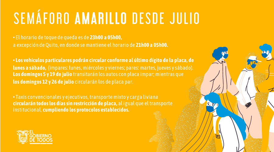 ComunicacionEc's tweet photo. Desde el 1 de julio las normas en #SemáforoEc🚦 amarillo🟡 cambiaron. Conoce aquí la información actualizada.
 
📌¡Recuerda! Existen varias excepciones en estas medidas para la ciudad de Quito, porque #NosCuidamosTodos diferente según las condiciones de cada ciudad. https://t.co/JXR8a89Z3K