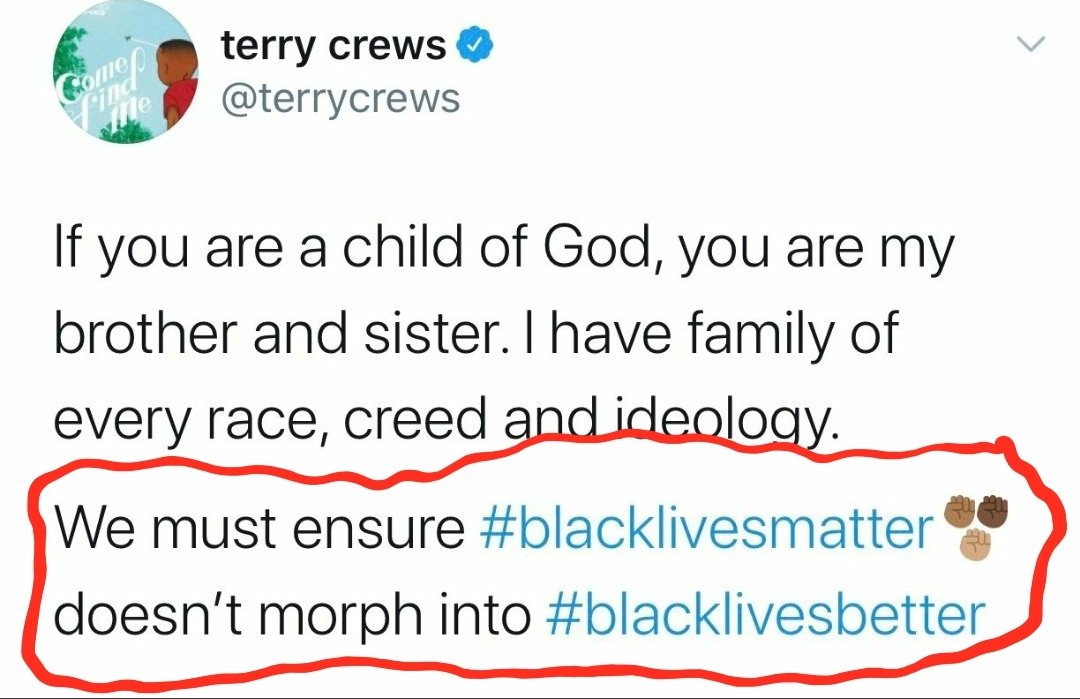 MrGrey305's tweet photo. I get it @terrycrews 🤔 you not saying black lives are better...you saying black life shouldnt get better... 
#TerryCrews
#BlackLivesMatter
#BlackLivesBetter https://t.co/PwFS7EzMlj