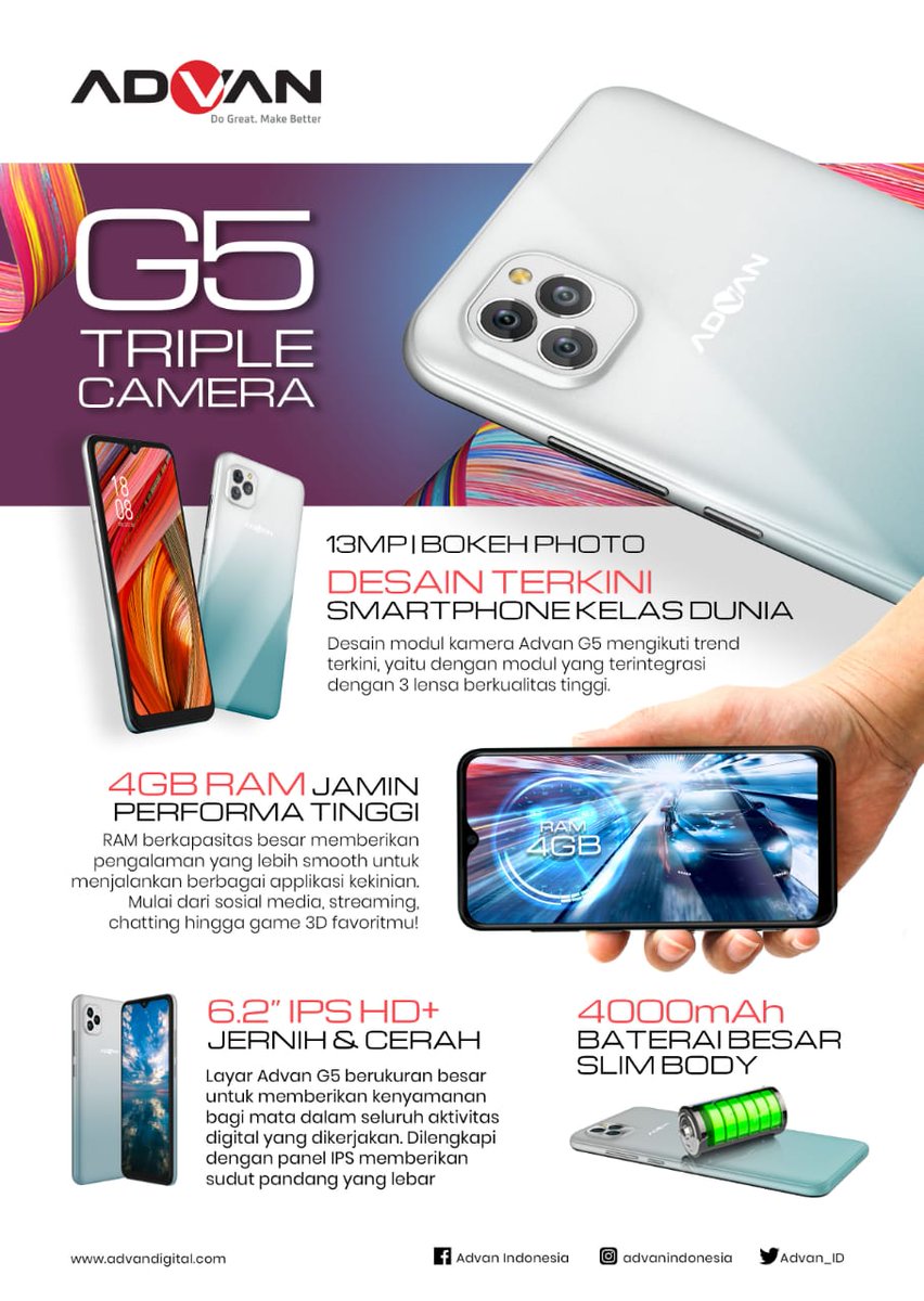 Ini HP paling Keren Harga Terjangkau Advan G5 #AdvanG5TripleCameraKece