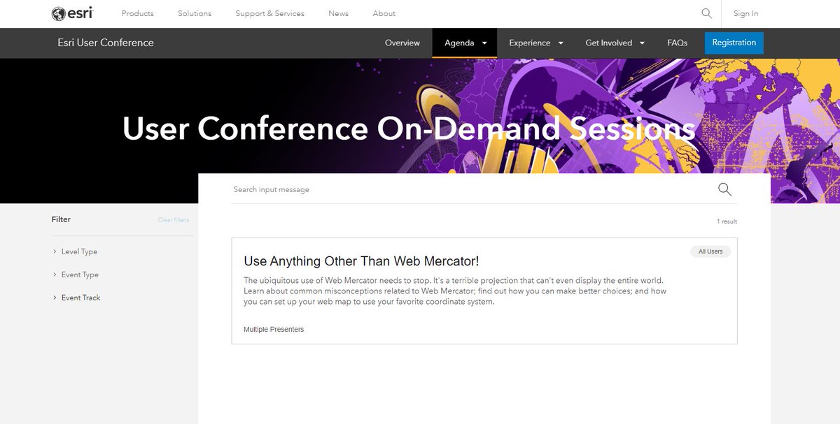 ProjectionWizz's tweet image. #EsriUC is about one week away. One on-demand session will be about #WebMercator. Click and find out how you can make better choices; and how you can set up a web map to use your favorite coordinate system. 🌐
@Esri @ArcGISOnline @ArcGISJSAPI #endMercator #mapprojectionsarehard