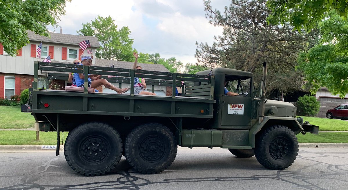Independence Day pop-up parade in Hilliard.