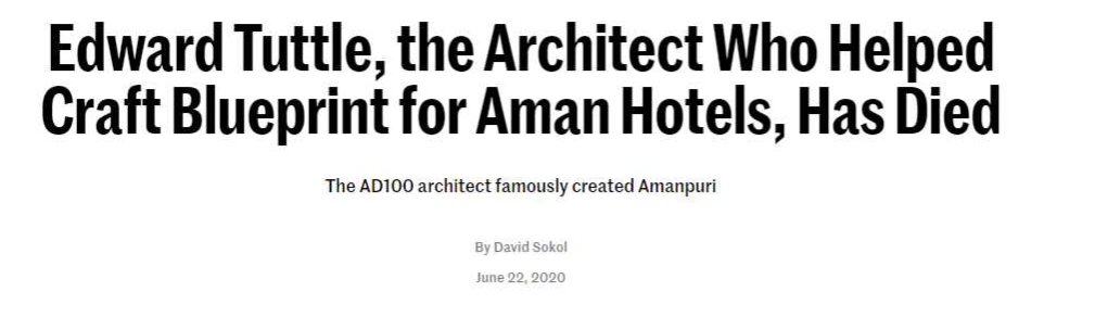 Famed Epstein linked architect dead at age of 75Ed Tuttle designed most of what you see on Little St. James. Aka Pedo Island. Chose quite the day to die! https://www.architecturaldigest.com/story/edward-tuttle-the-architect-who-helped-craft-blueprint-for-aman-hotels-has-died