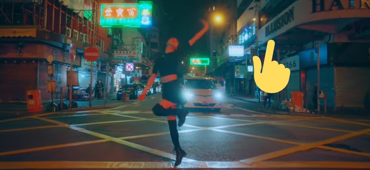 this maybe a reach but on XIVX, the part where yves' dancing alone on the streets u can see the word "illusion" at the backone of ateez' title tracks is illusion 