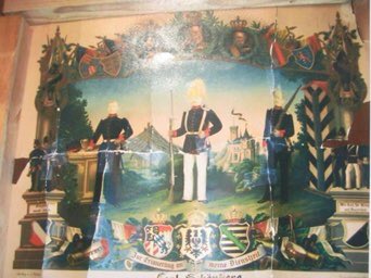 From his dress uniform it appears he was in the 4th Foot Guard Regiment of the Royal Prussian Army.