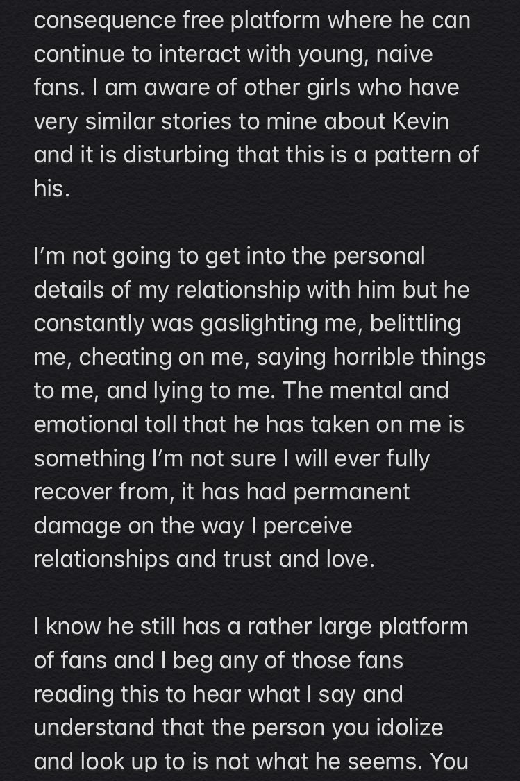 Kevin Ghost is my abuser. It’s taken me years to summon the courage to speak on this but I won’t stay silent any longer.
