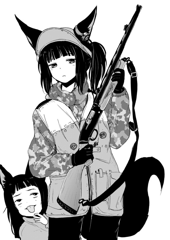 「狐を妻として以下略」のシノちゃんのママ氏は自動銃とボルト式散弾銃を所持している。猟師であるパパ氏の譲渡したものであったり、助言したものであったり、趣味のものである。(彼氏の影響で洋楽が好きになるやつと同じ) 