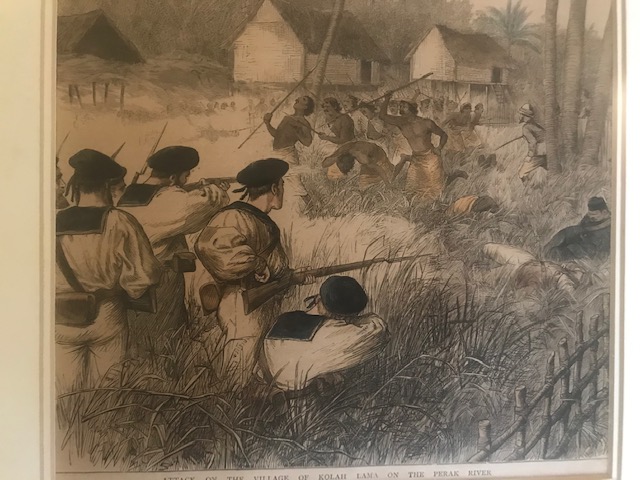 Pic: 1875 Perak War fought in my father's hometown of Kuala Kangsar. British and Malays. It encapsulates my parentage and a child's cultural and psychological journey. Just as in KK, it's a complicated internal power struggle. I don't fit a simple binary view of Empire. 2/12 kr