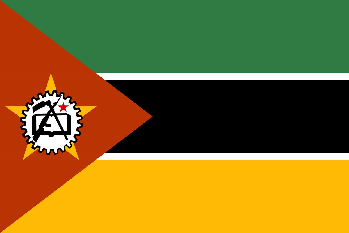 Mozambique's flag just kept getting cooler and cooler from 1974-1983. Yes, that is an AK-47