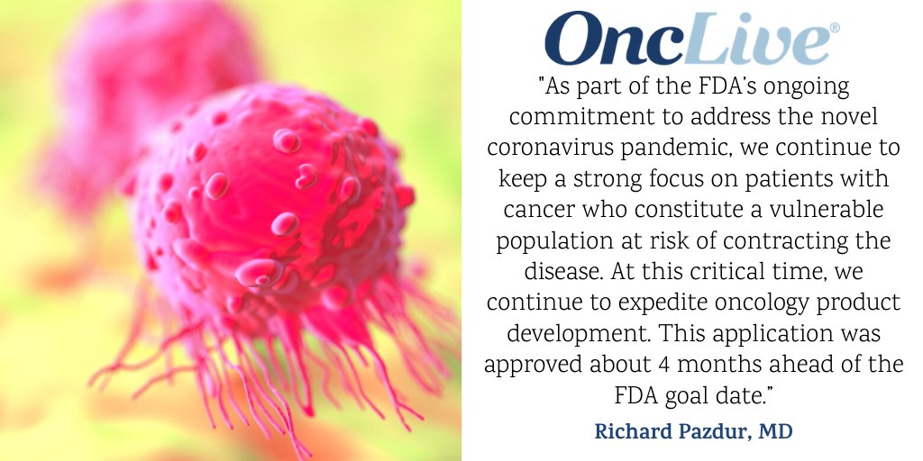OncLive's tweet photo. .@realrickpazdur, of @FDAOncology, discusses the FDA's approval of pertuzumab and trastuzumab with hyaluronidase-zzxf for the treatment of early and metastatic HER2-positive breast cancer in light of the #COVID-19 pandemic. https://t.co/JVVsVhjr4x https://t.co/DasuebaFH9