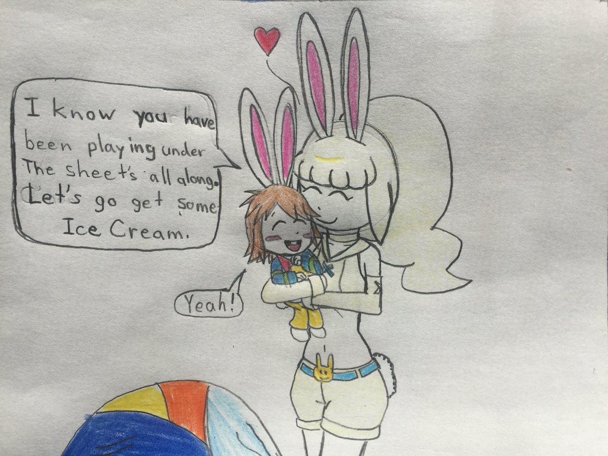 bumpernyan's tweet photo. Here’s another Snow Rabby and Son story. Playing on the blankets. ^w^
Adorable little story.
#snowspecthare #YoKaiWatch #animeoc #スノーラビィ #cuteart https://t.co/JOVTDqgZQD