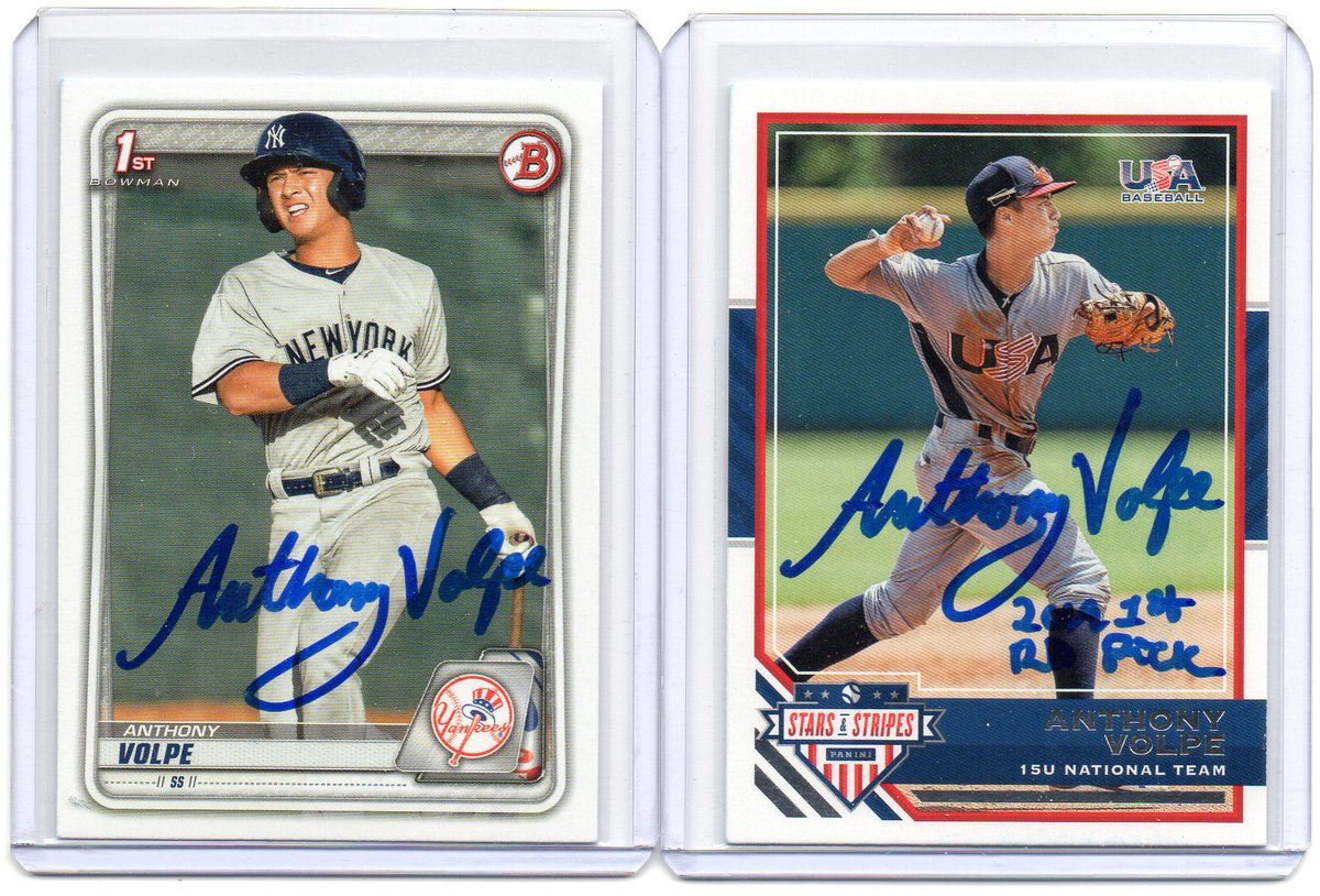 very cool return from 1st rounder Anthony Volpe <a href="/pintandrew/">Andrew</a> <a href="/oriolesrise/">Cliff</a> @autographblog <a href="/YankeeSpartan/">JD</a>