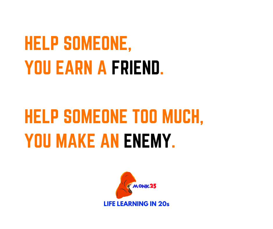 Help someone, you earn a friend. Help someone too much, you make an enemy.
.
#facts #friendship #TrueStory #DailyUpdate #LifeLesson https://t.co/c4O3z4muIL