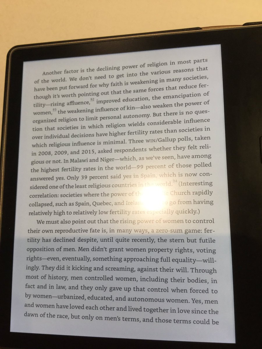 NFrantzeskaki's tweet photo. “Men did not grant women property rights, voting rights - even, eventually, something approaching full equality willingly. They did it kicking and screaming, against their will.” From the book #EmptyPlanet #DarrellBricker #JohnIbbitson https://t.co/extwEhpB1M