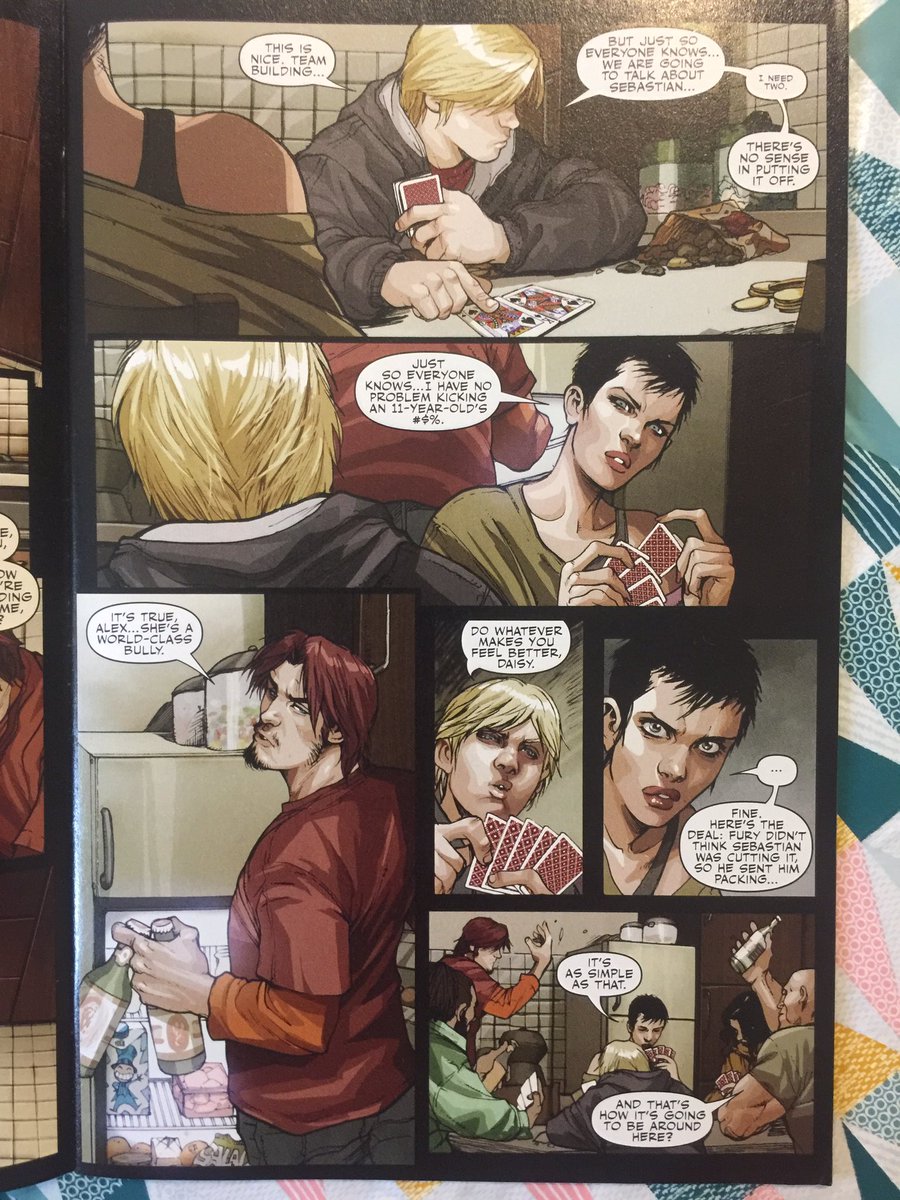 Scenes like this are essential. There’s some underwritten (or at least under-utilised) characters in here. The ‘family’ moments are what makes this feel like a cohesive team. That make me invested in their story.