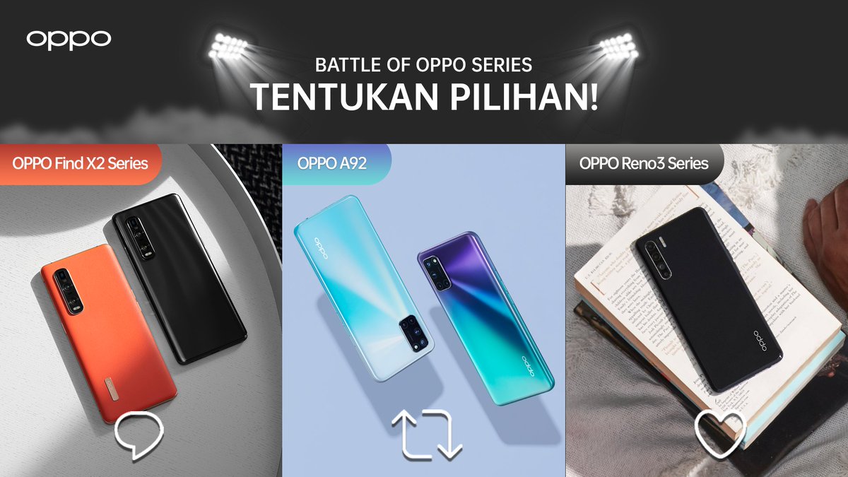 Beneran kepo pengen tau isi hati O-Fans:

Kalau bisa tinggal tunjuk aja, kalian mau yang mana? 👀

• REPLY "MAU" untuk OPPO Find X2 Series
• RETWEET untuk OPPO A92
• LIKE untuk OPPO Reno3 Series

#OPPOFindX2Series #OPPOA92 #OPPOReno3