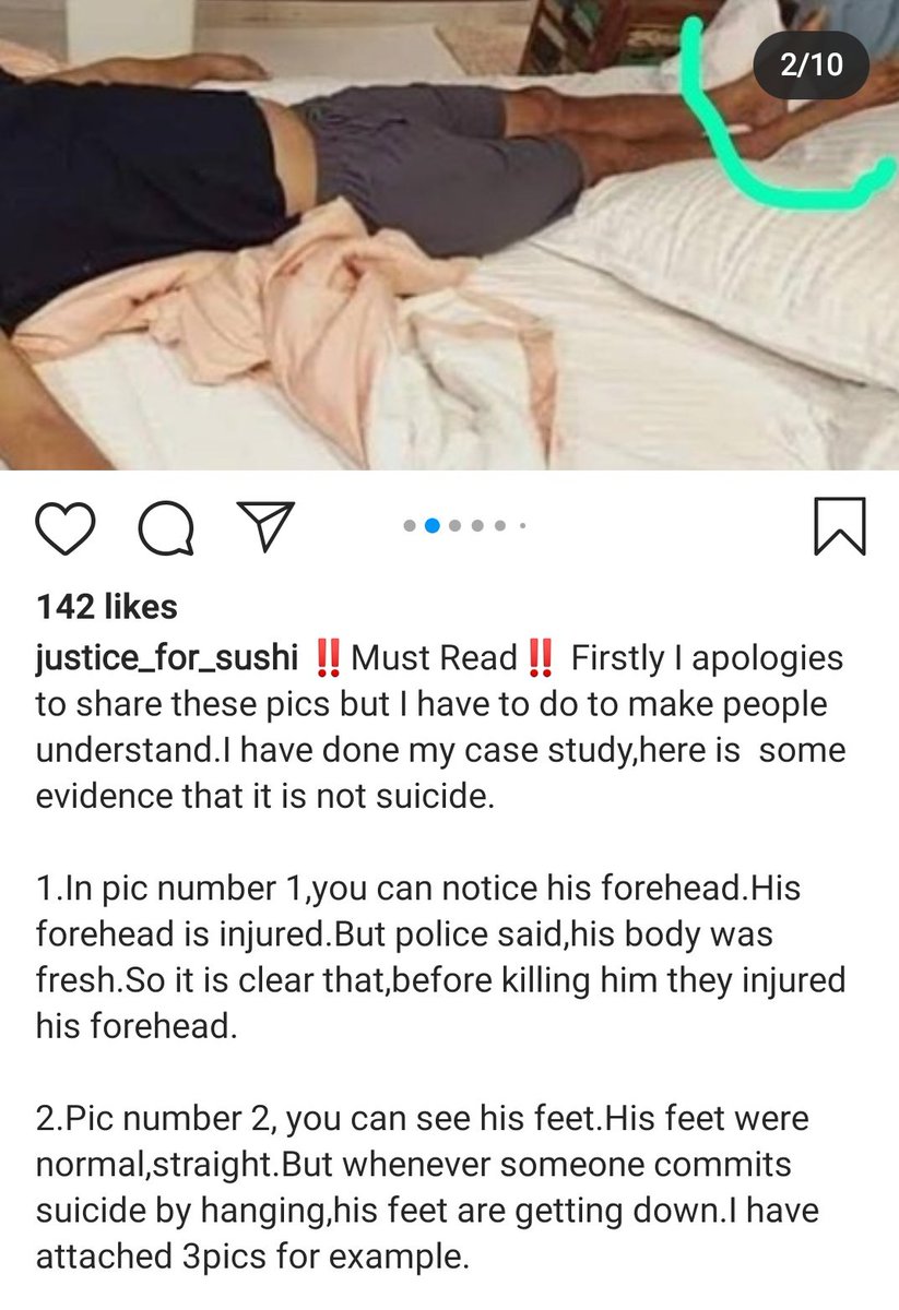 Akshay_Brigade's tweet photo. It's very very important to read this tweet plzz share it..It has been known from these posts that it has been done by someone.i request to 
 @MumbaiPolice to please investigation on it 
#BeFairInSSRMurderCase
#ArrestMurdererOfSushant https://t.co/b5d8EfZVL7