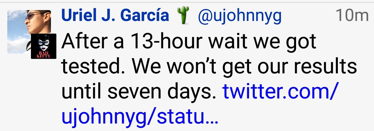 My God Read this threadWaiting in line to get tested for  #COVID19 https://twitter.com/ujohnnyg/status/1274408598584430593?s=19  #CoronaVirus #Testing