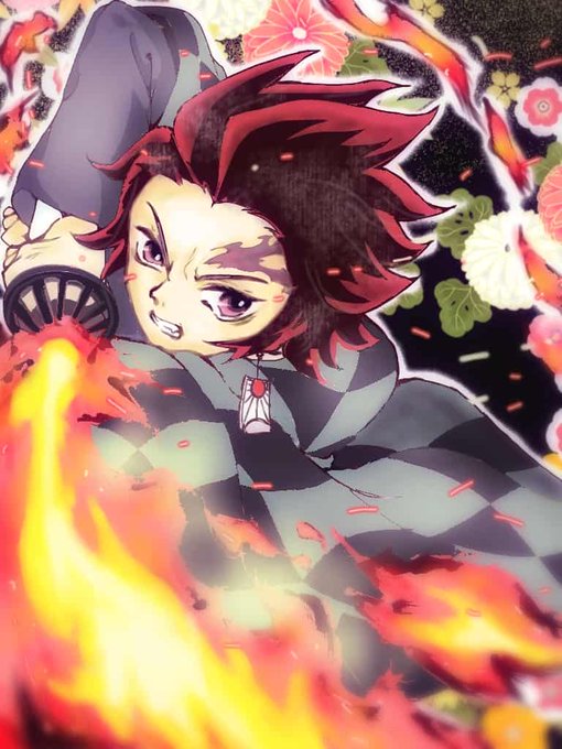 神嘗 歪さんがTwitterに投稿した竈門炭治郎(鬼滅の刃)のイラスト。