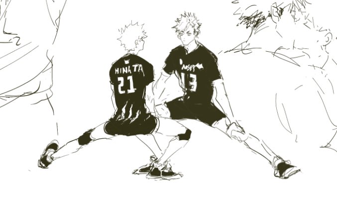 _(:з)∠)_  直播的时候画的 #atsuhina #佐久早聖臣 #侑日 