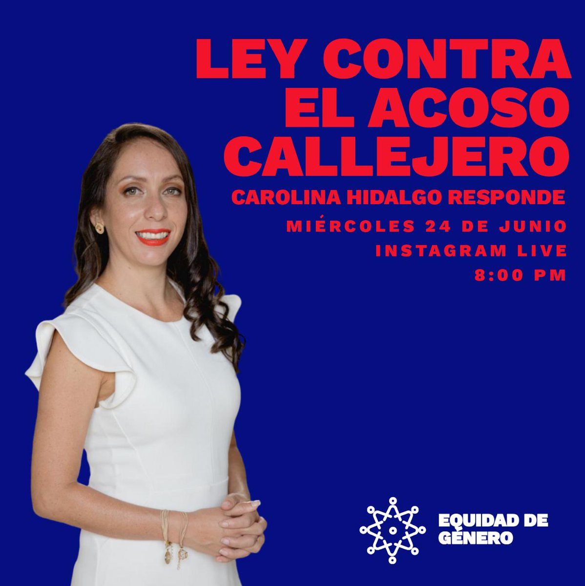 ¿Tenés dudas sobre la Ley de Acoso Callejero? Acompáñanos el miércoles en Instagram, junto a Carolina Hidalgo, diputada de la República, a escuchar más sobre este proyecto. #YouthEmpowered @CaroHHe