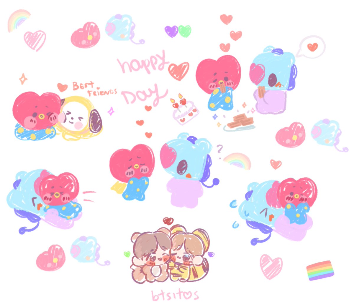 special fanart for my birthday💕
So sweet sweet ~ 💚💜😚