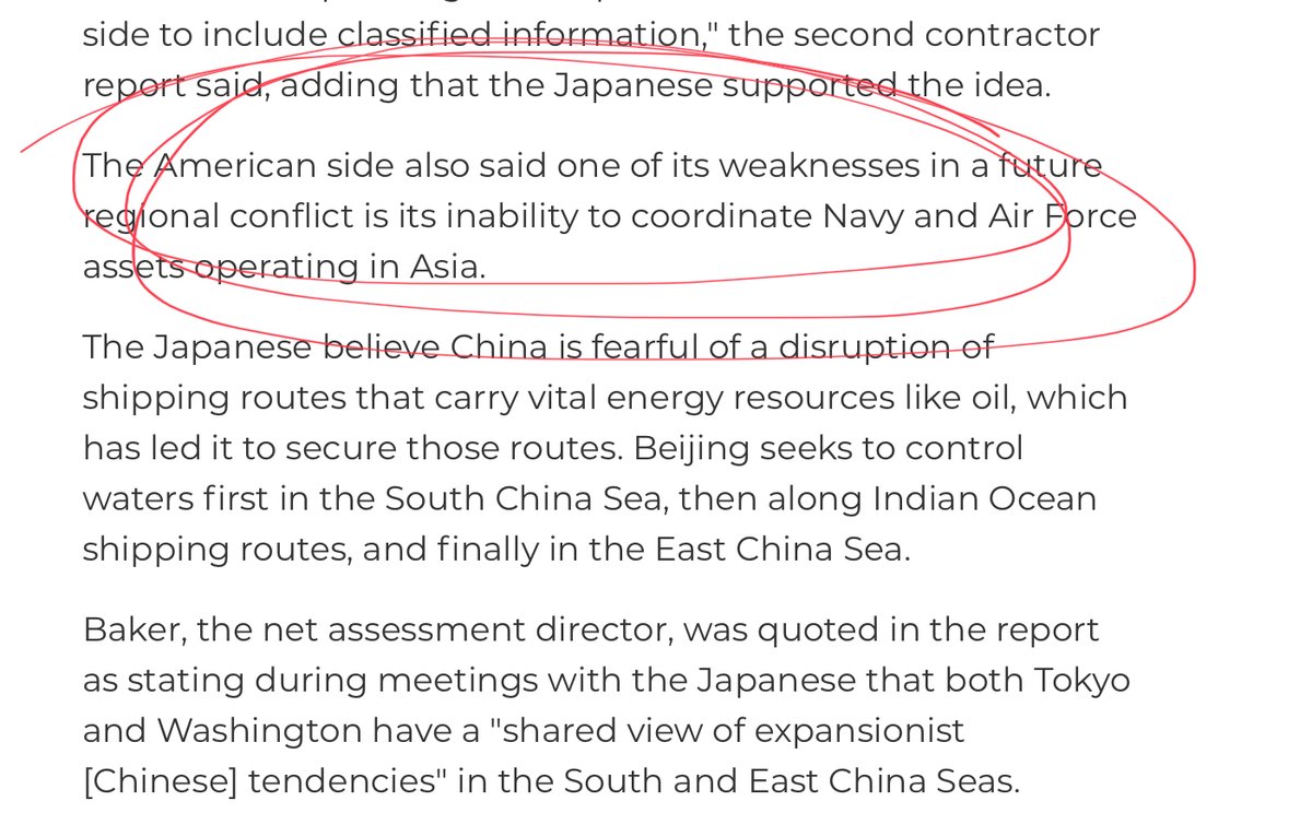 So a net assessment of China by us was leaked, which WARNS China about our assessment of themand INFORMS China about our own weaknesses