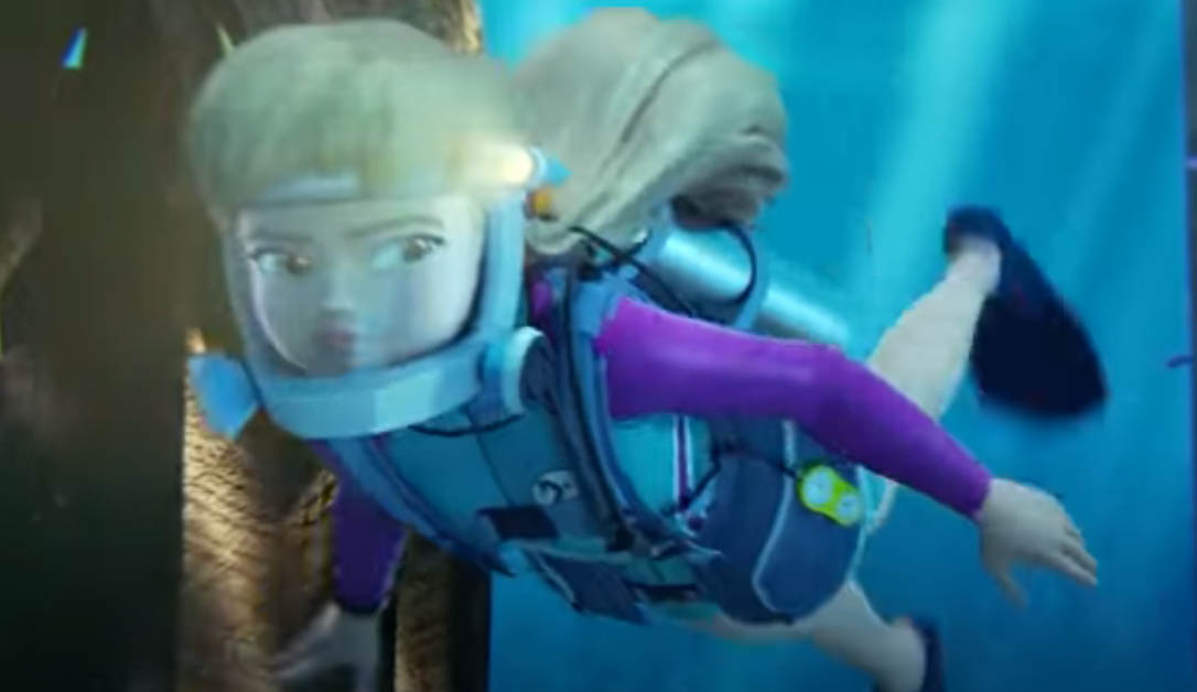 W W R C テミスの嘆き シーズン２ レゴフレンズ アニメ 遊園地を救え ２４話 海上遊園地の橋脚に仕掛けをして事故を起すという陰謀を阻止するため 単独で海中で修理作業をする 普段着のようにスキューバーを使いますね 女性ダイバー フル