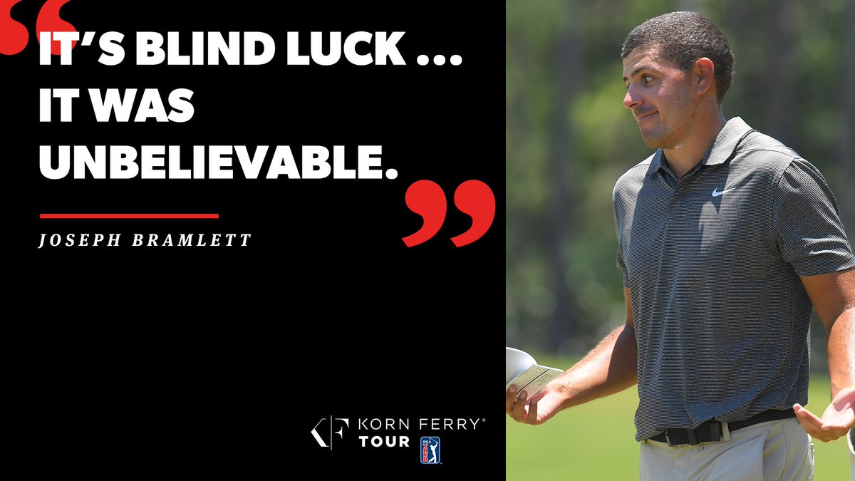 With a par on the 72nd hole <a href="/GolfWGV/">Golf Courses at WGV</a>, Joseph Bramlett would have finished T13.

He made albatross from behind a tree, placing T3 . 😲