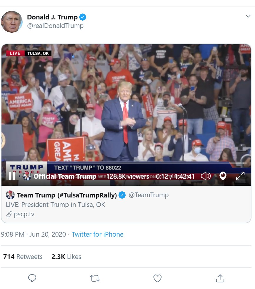 Add another 128,000 on Periscope.