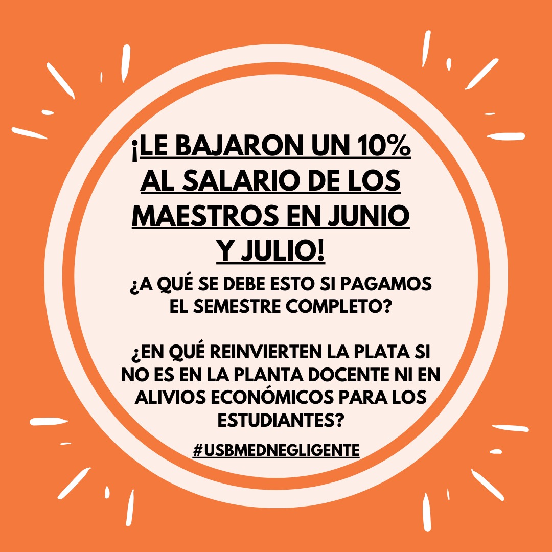 ComiteUsb's tweet photo. Queremos respuestas @USBmed esto es un acto de indolencia con nuestros maestros y maestras #USBMedNegligente Se ponen en duda sus valores franciscanos ¿Cómo educarnos sin docentes? ¿Y cómo enseñar sin garantías? https://t.co/f89JLIOP17