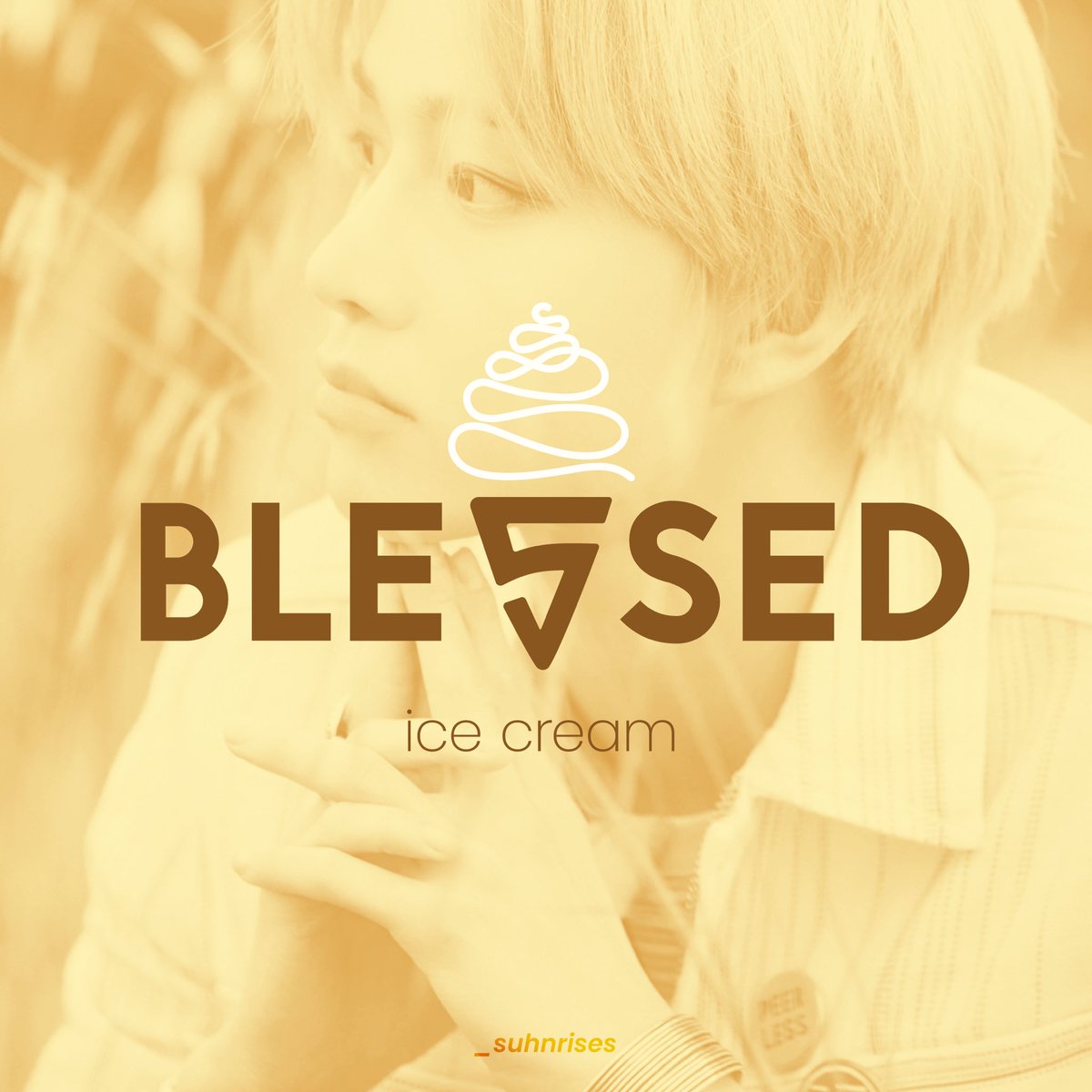 jungwoo: ble5sed ice cream- ice cream store - brand name inspired by obok (his dog’s name which means 5 blessings) - the ben & jerrys of ncity, everyone loves him, deserve