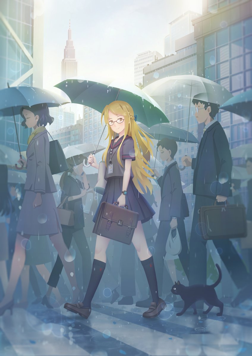 「#梅雨の創作クラスタフォロー祭り
久々梅雨シーズンの絵を描きました。 」|三月（comitia144_I46aのイラスト