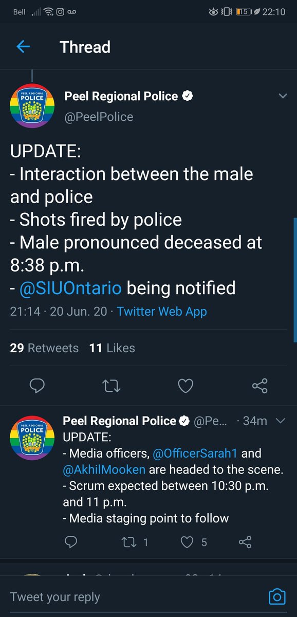 Peel Police responded to a crisis call tonight in Malton. Brought tactical team and dogs. They killed the person who they were called to support. 

Now off to the SIU, where nothing will happen

No amount of reform can fix this. 
Abolition now

#DefundPeelPolice
#DefundThePolice