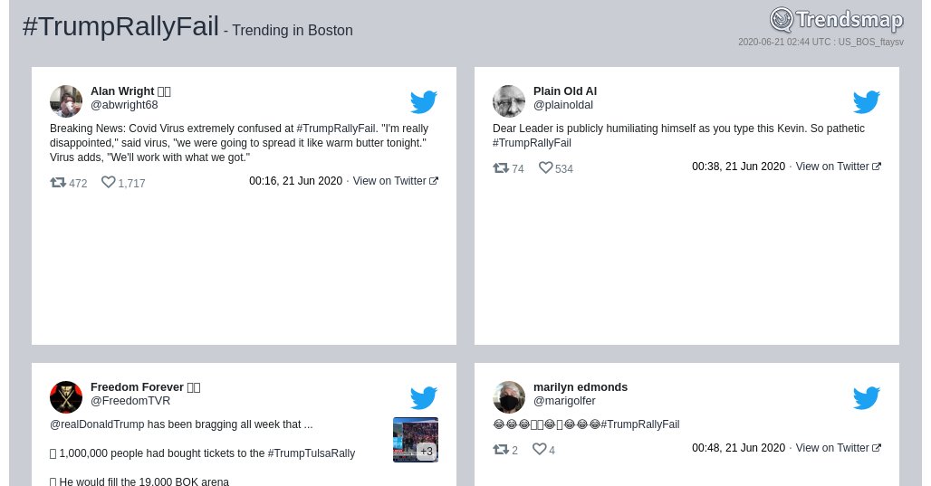 Trendsmap Boston tweet media