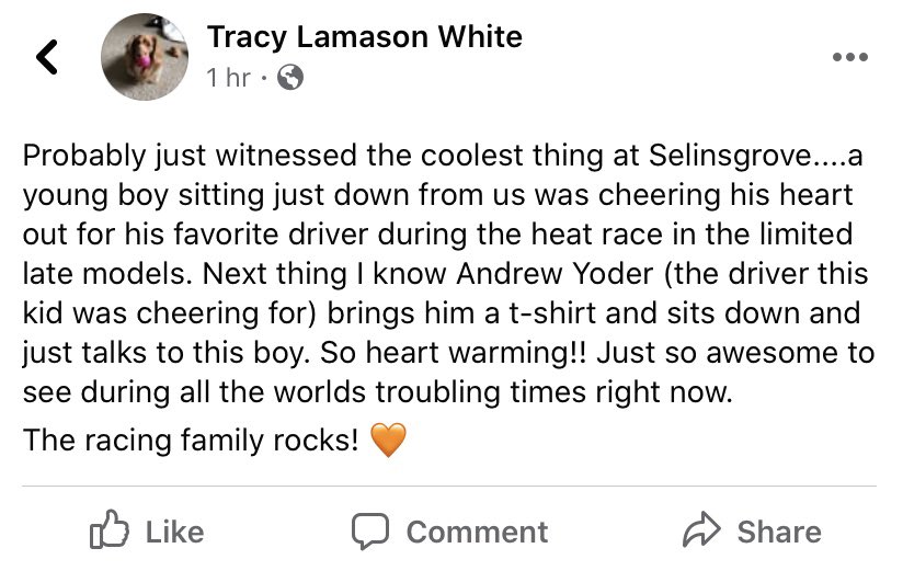 SnookAllee's tweet image. Huge shoutout to Andrew and @KristaYoder2 on the win at @RaceSelinsgrove tonight. 

This right here melts my heart 🧡

#YoderNation