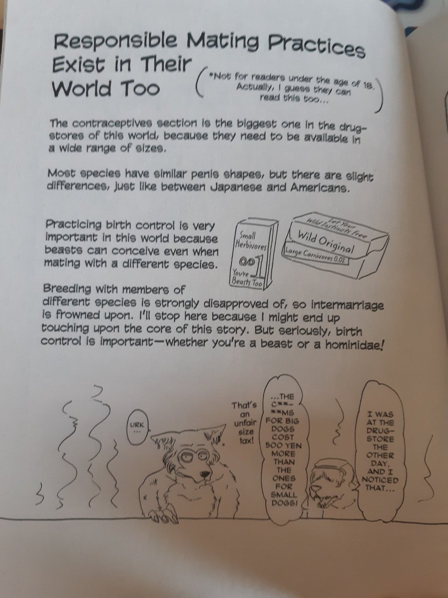 DawnMistCat's tweet photo. I got Beastars volume 4 today, and I just wanted to share this... Unique bit of information https://t.co/TMagH85oQv