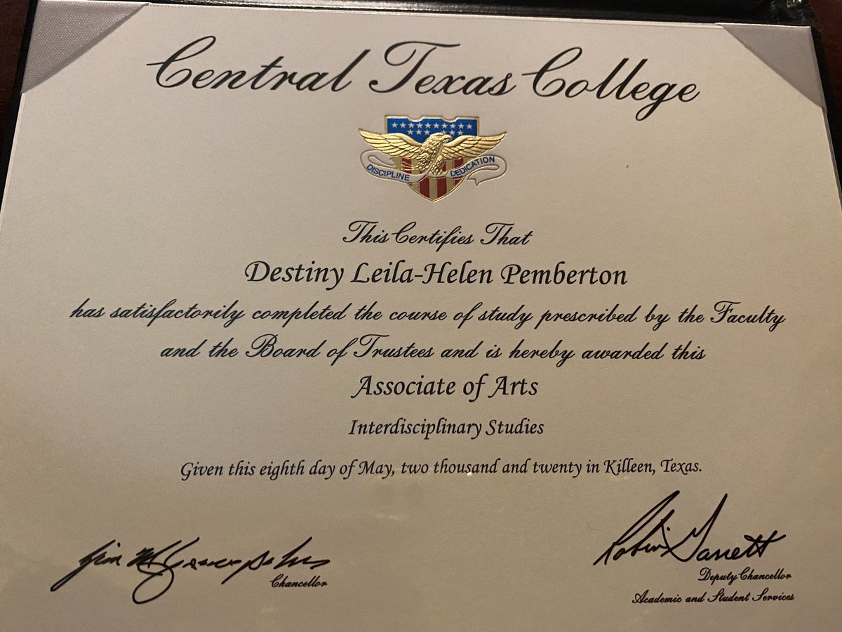 sloeburn44's tweet photo. @TAMU @CTC4me @destinypemb 
#HHHS20 #CTC20 #AssociatesDegree #tamu24 https://t.co/C0IUMUdk5v