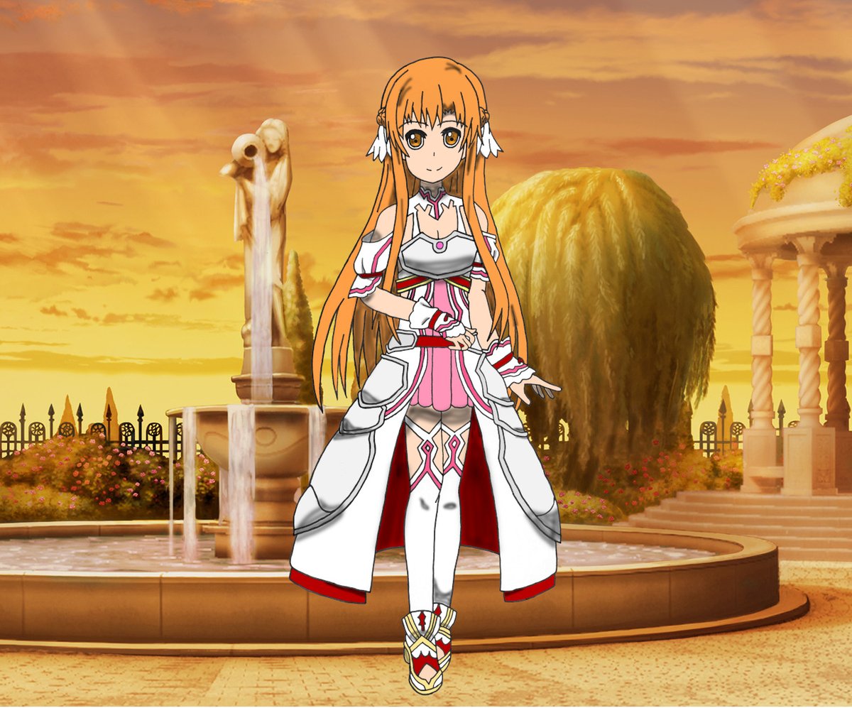 ネクサス Nexus アスシノ最推し Sao ソードアート オンライン アスナ 結城明日奈 ステイシアアスナ とリコリスアスナの衣装をミックスさせたアレンジ衣装のアスナを描いてみました 基本的なベースはリコリスアスナではありますが探すとステイシア