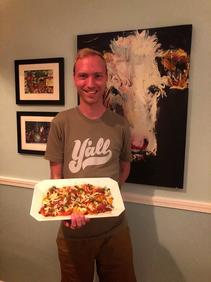 miniCoopDeVille's tweet photo. As some may know, a huge foundation of my fandom for @antoni is our shared WV history. So, on this WV Day I couldn’t be happier that my dish from #AntoniInTheKitchen is Antoni’s Southern Italian/Cold NYC Winter Salad (with some lovely fruit-slicing from my mom) Happy WV Day! 💙💛 https://t.co/mq8axSKgtd