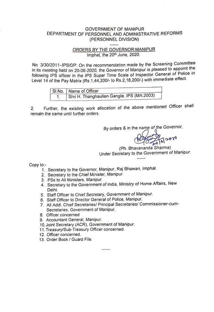 DIO_Ccpur's tweet photo. A perfect Father's Day gift and another proud moment... A young, down to earth Ccpurian IPS Officer #HTGangte elevated to the post of Inspector General of Police. Wish him good health and all the very best.
@AdminCcpur @Ccpur_Police @Ccpurforest @LMKhaute @nheptulla https://t.co/3ppqMuiT69