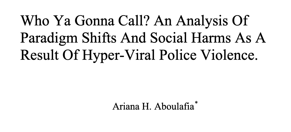 290/ "There is a significant history in the United States of white people calling the police on innocent people of color... [One explanation is that] these individuals are... utilizing law enforcement as their own personal race police."