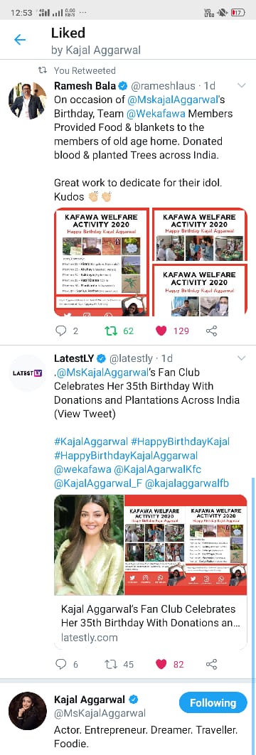 UniqueF_KajalA's tweet image. Ok i woke up and my WhatsApp is filled with all these screenshots ❤
A big shout out to all @MsKajalAggarwal  mam fans &amp;amp; our members at @wekafawa  😍🙏 
#KajalAggarwal #VeryThankful