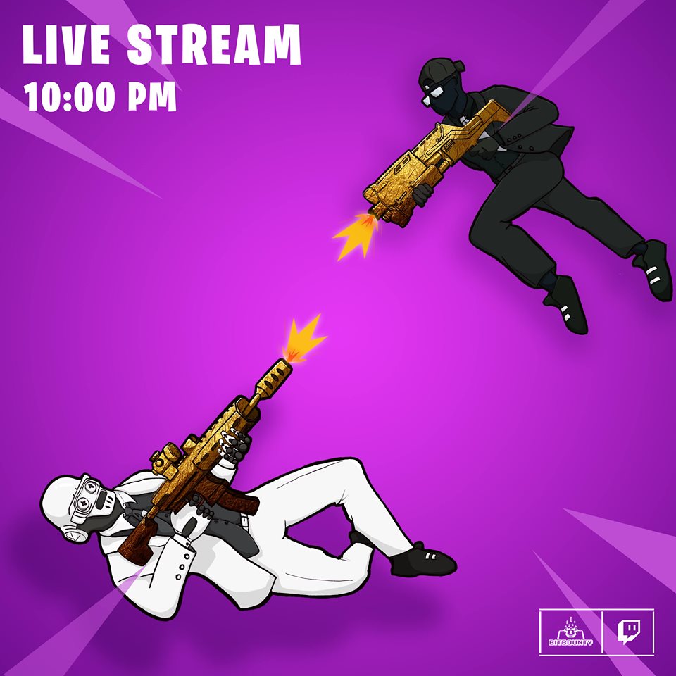 BitBountyYT's tweet photo. ¡Empezamos con el Live stream de fortnite en unos minutos en nuestro canal de Twitch!
pa que vean como no se juega Fortnite equisde
https://t.co/eqJtS2vuUD
#FortniteSeason3 #Fortnite #QuedateEnCasa #EnVivo #twitchstreamer #BitBounty #FelizSabado #gamingcommunity #CovidFriday https://t.co/tpe3nKe9Es
