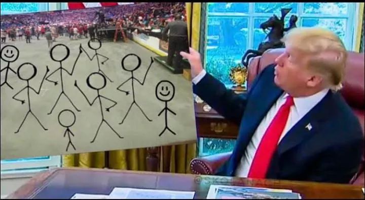 JustSumGuy176's tweet photo. #BunkerTrump will show this picture tomorrow showing how big the crowd was at the #Tulsa Rally #TulsaTrumpRally https://t.co/Pp2X8Py9L9
