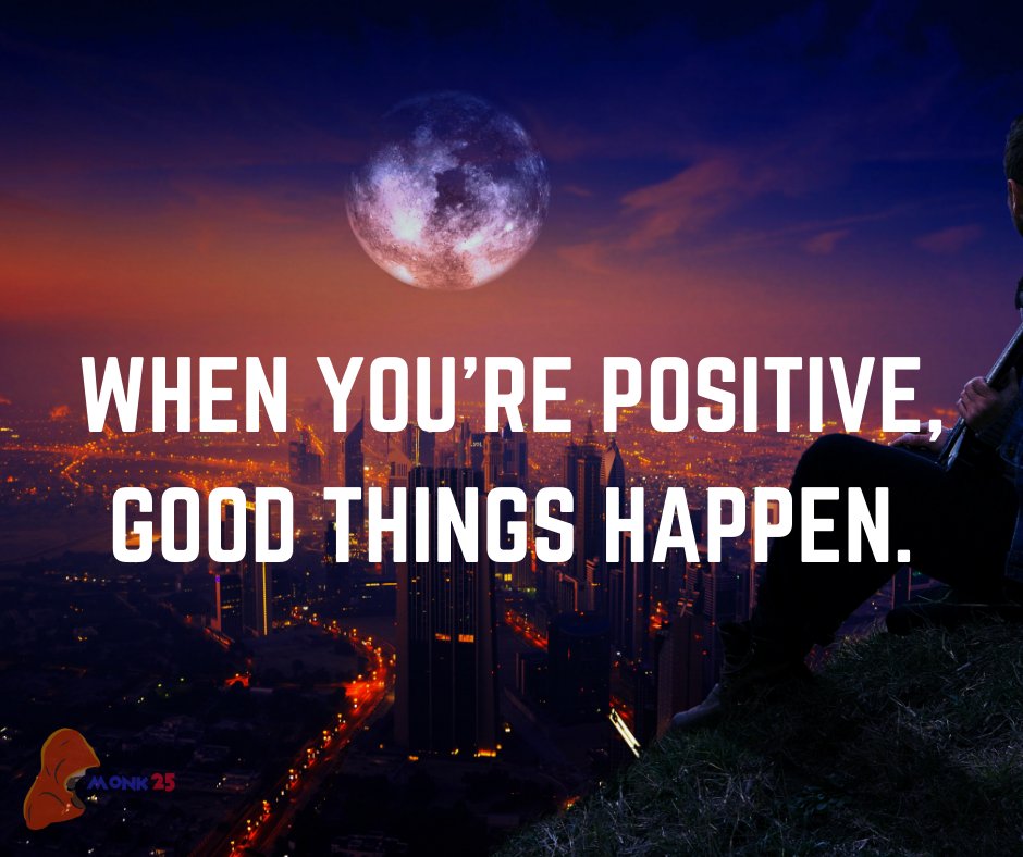 When you're positive, good things happen.
.
#positive #positiveenergy #positivechange #positivethoughts #positivethinking https://t.co/IZUW5j0V48