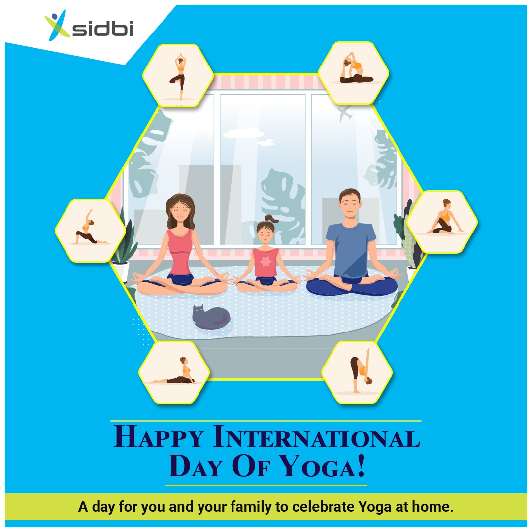 The #InternationalDayOfYoga proposed by our Hon'ble Prime Minister, Shri <a href="/NarendraModi/">Narendra Modi</a>, has brought #Yoga international recognition. We at #SIDBI, are celebrating this day by practising Yoga at home. Are you celebrating it with your family too? #SIDBICelebratesYoga