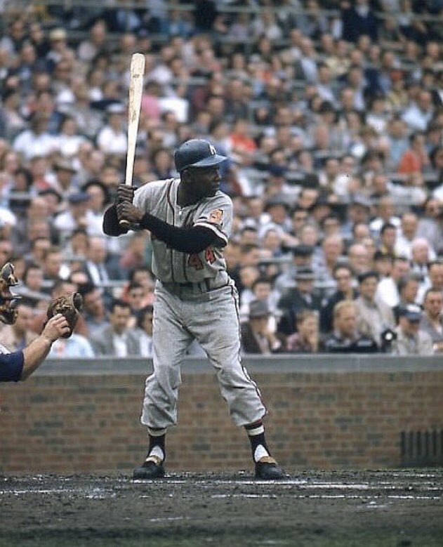 gman416's tweet photo. #OTD June 21, 1959: Milwaukee's Hank Aaron hits three two-run home runs at Seals Stadium to power the #Braves to a 13-3 win over the #Giants. It's the only 3-homer game of Aaron's career #TrueHomeRunKing #MLB #Baseball https://t.co/Ou2zyLcx7r