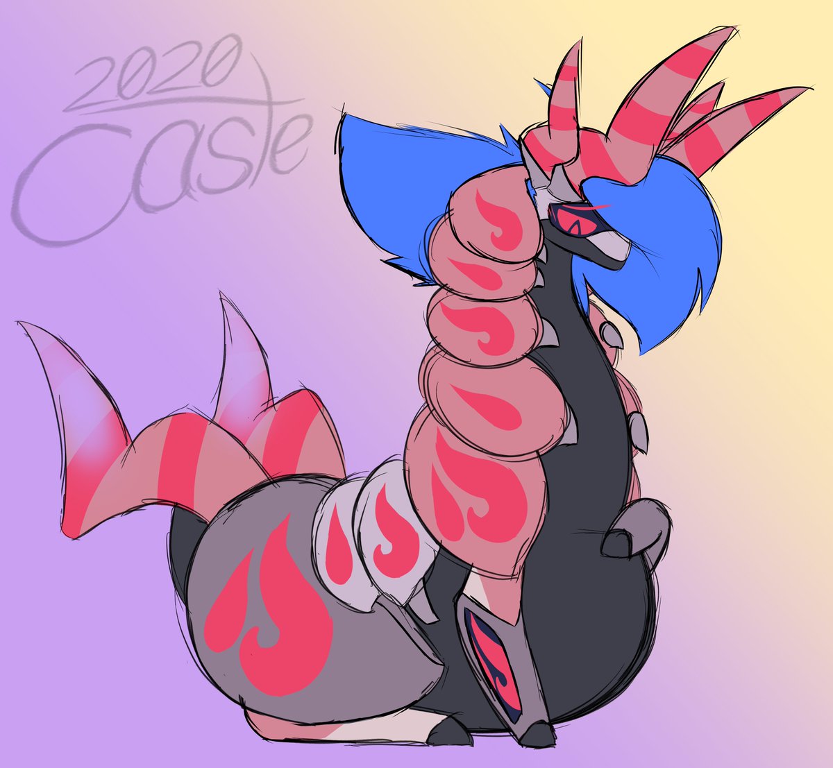 Tykätty. got herself tfed into a scolipede with a big tummy hahapic.twitter...